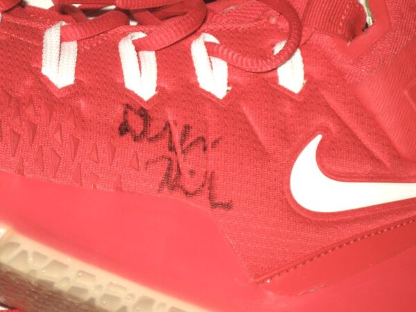 Drew Himmelman Illinois State Redbirds Game Worn & Signed Red & White Nike Force Savage Cleats