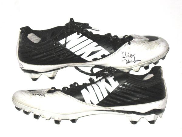 Drew Himmelman Illinois State Redbirds Game Worn & Signed White & Black Nike Cleats