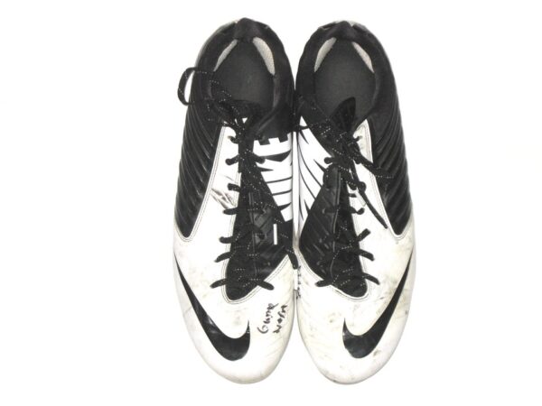 Drew Himmelman Illinois State Redbirds Game Worn & Signed White & Black Nike Cleats