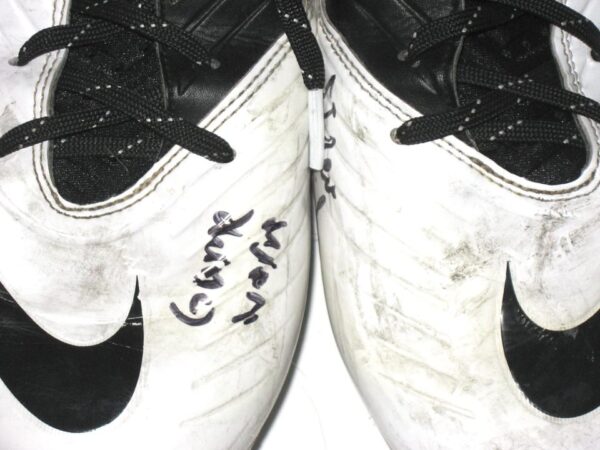 Drew Himmelman Illinois State Redbirds Game Worn & Signed White & Black Nike Cleats