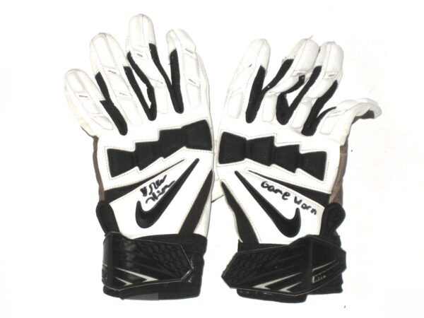 Drew Himmelman Illinois State Redbirds Game Worn & Signed White, Grey & Black Nike Hyperbeast XL Gloves - Good Use!!