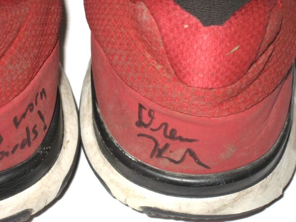 Drew Himmelman Illinois State Redbirds Training Worn & Signed Red & White Nike Shoes