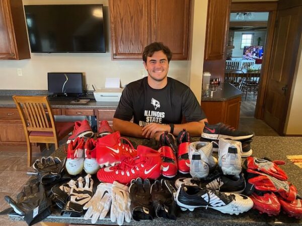 Drew Himmelman with Illinois State Redbirds Game Worn & Signed Black & White Nike Hyperbeast Gloves