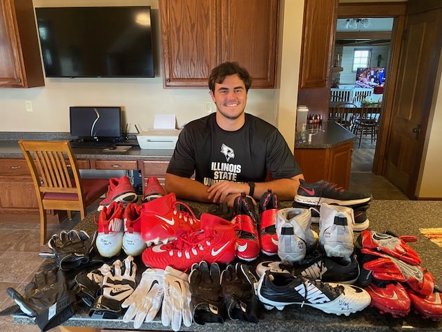 Drew Himmelman Illinois State Redbirds Game Worn & Signed Red, Grey & Black  Nike Gloves - Big Dawg Possessions