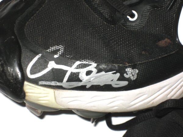 Cam Opp 2021 Brooklyn Cyclones Game Worn & Signed Black & White Nike Alpha Huarache Cleats