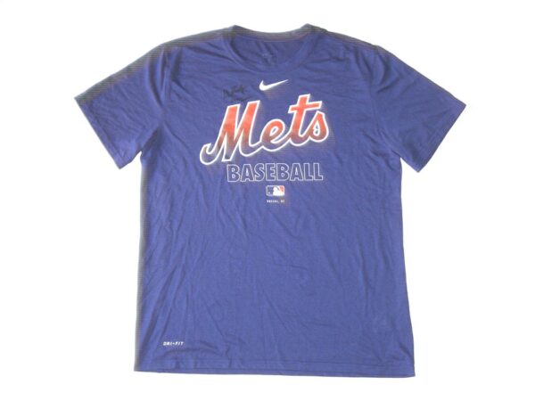 Max Moroff Game Worn & Signed Official New York Mets Baseball Nike Dri-Fit Shirt