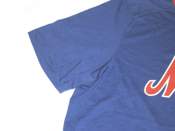 Max Moroff Player Issued & Signed Official New York Mets #33 Nike Dri-Fit Shirt - Worn for Batting Practice!