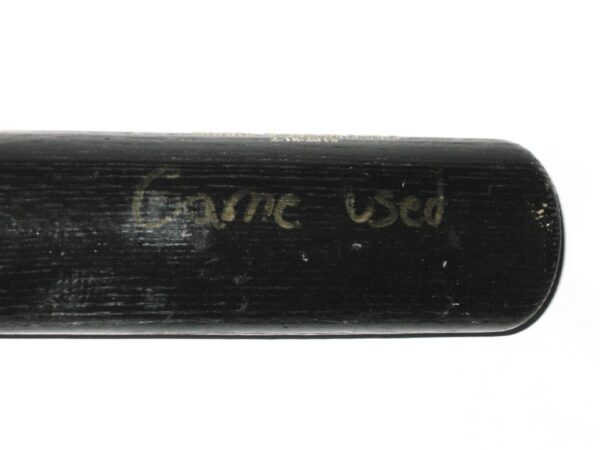 Cesar Rodriguez 2021 FCL Braves Game Used & Signed Black & Silver Dinger Ash Wood Baseball Bat - Cracked