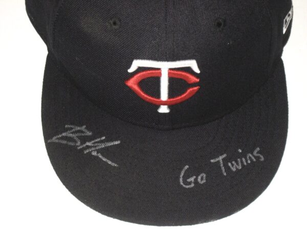 Bradley Hanner Team Issued & Signed Official Minnesota Twins New Era 59FIFTY Hat