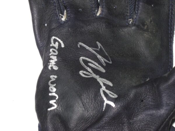 Drew Campbell 2021 Rome Braves Game Worn & Signed Blue & Black Adidas Adizero Batting Gloves