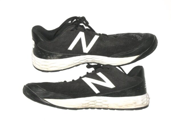 Brandyn Sittinger 2021 Arizona Diamondbacks Training Worn & Signed Black & White New Balance Shoes