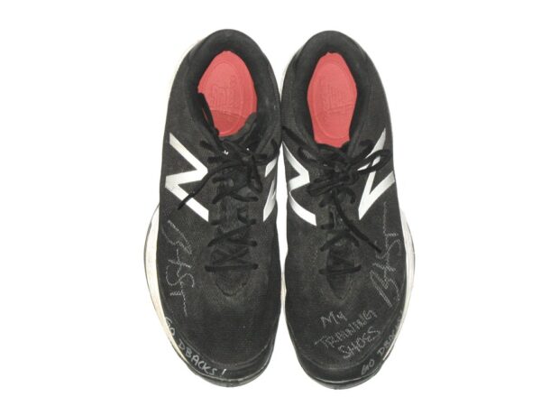 Brandyn Sittinger 2021 Arizona Diamondbacks Training Worn & Signed Black & White New Balance Shoes