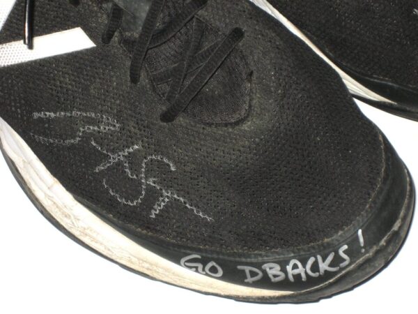 Brandyn Sittinger 2021 Arizona Diamondbacks Training Worn & Signed Black & White New Balance Shoes