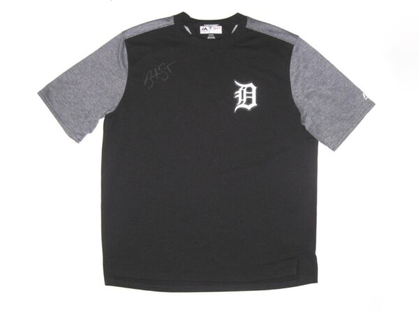 Brandyn Sittinger Team Issued & Signed Detroit Tigers On-Field Fleece Pullover Sweatshirt