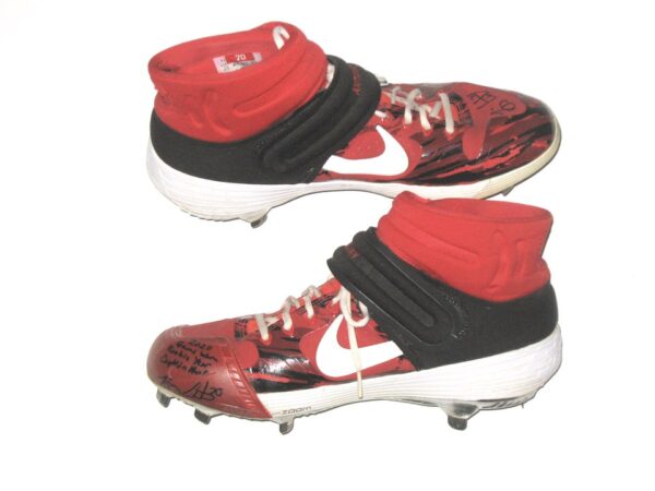 Tejay Antone 2020 Cincinnati Reds Rookie Game Used & Signed Captain Hook Custom Nike Baseball Cleats