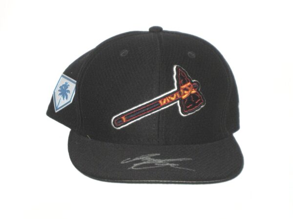 Indigo Diaz Game Worn & Signed Official Atlanta Braves Spring Training New Era 59FIFTY Hat