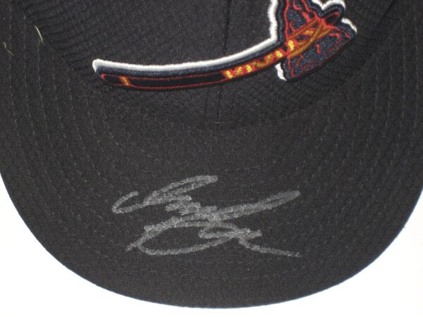 Indigo Diaz Game Worn & Signed Official Atlanta Braves Spring Training New Era 59FIFTY Hat