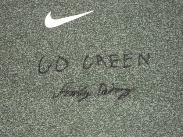 Indigo Diaz Practice Worn & Signed Official Michigan State Spartans GO GREEN Nike XXL Shirt