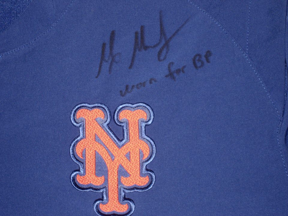 Max Moroff Player Issued & Signed Official New York Mets #33 Nike Dri-Fit  Thermal Crew Sweatshirt - Worn for Batting Practice! - Big Dawg Possessions