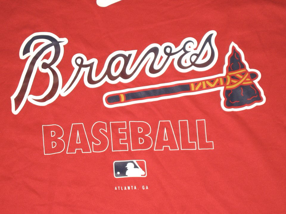 Shean Michel 2021 Practice Worn & Signed Official Atlanta Braves Baseball  Nike Dri-Fit XL Shirt