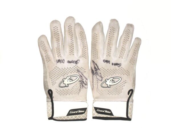 Cesar Rodriguez 2021 FCL Braves Game Worn & Signed Lizard Skins Batting Gloves