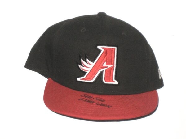 Colby Morris Game Worn & Signed Black & Red Trois-Rivières Aigles New Era 59FIFTY Hat