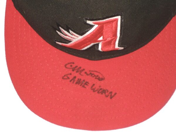 Colby Morris Game Worn & Signed Black & Red Trois-Rivières Aigles New Era 59FIFTY Hat