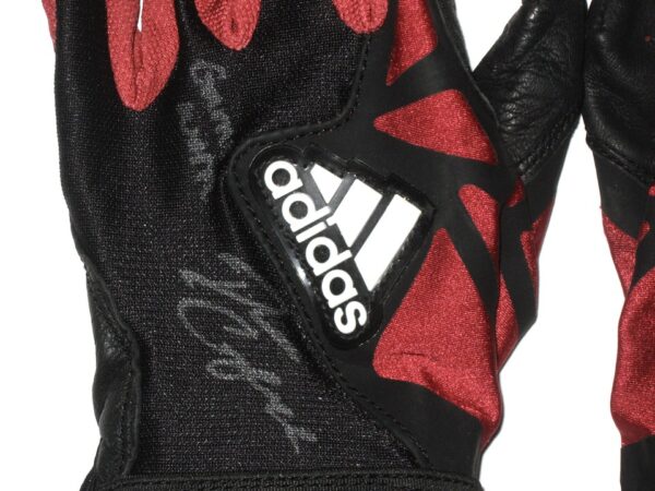 Drew Campbell Game Worn & Signed Official Louisville Cardinal Team Logo Adidas Adizero Gloves