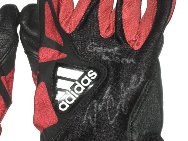 Drew Campbell Game Worn & Signed Official Louisville Cardinal Team Logo Adidas Adizero Gloves