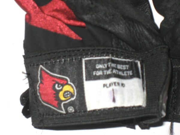 Drew Campbell Game Worn & Signed Official Louisville Cardinal Team Logo Adidas Adizero Gloves