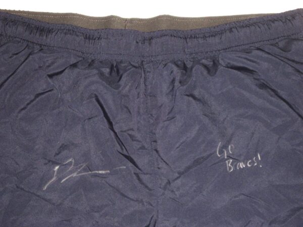 Drew Lugbauer Practice Worn & Signed Official Blue & White Atlanta Braves Nike Dri-Fit XL Shorts