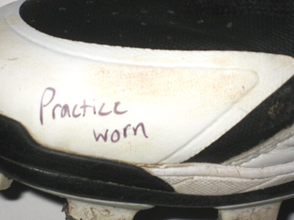 Matthew Swain Fort Myers Mighty Mussels Practice Worn & Signed White & Black Nike Cleats