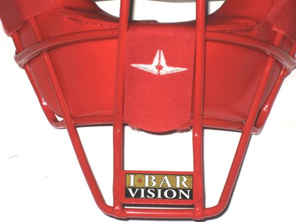 Herbert Iser Clearwater Threshers Practice Worn & Signed All-Star FM25LMX Catcher's Face Mask