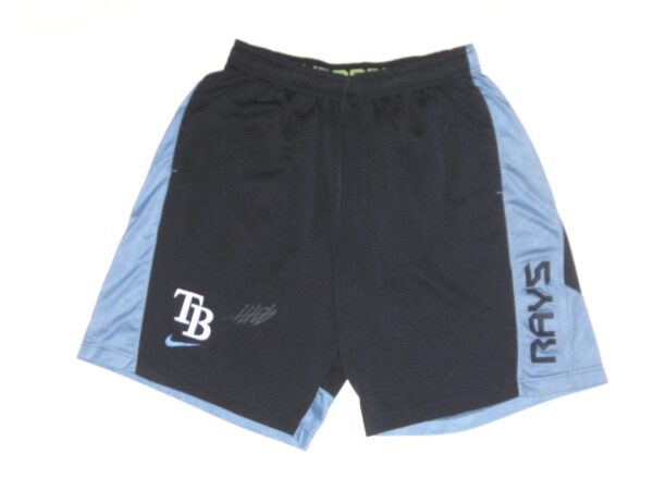 Hunter Schryver Team Issued & Signed Official Tampa Bay Rays Nike Dri-Fit XL Shorts