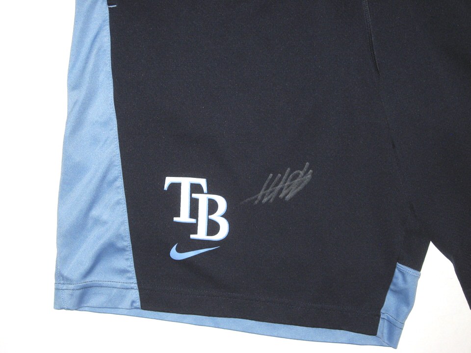 Hunter Schryver Team Issued & Signed Official Tampa Bay Rays Nike Dri-Fit  XL Shorts - Big Dawg Possessions