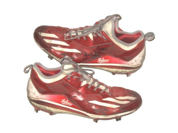 Jonathan Stiever Game Worn & Signed Indiana Hoosiers Team Logo Adidas Baseball Cleats