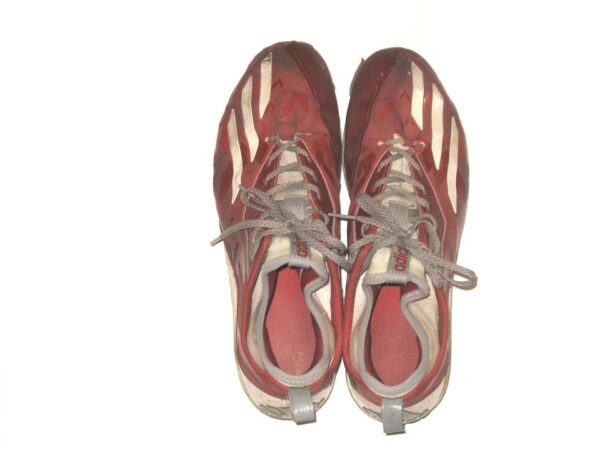 Jonathan Stiever Game Worn & Signed Indiana Hoosiers Team Logo Adidas Baseball Cleats