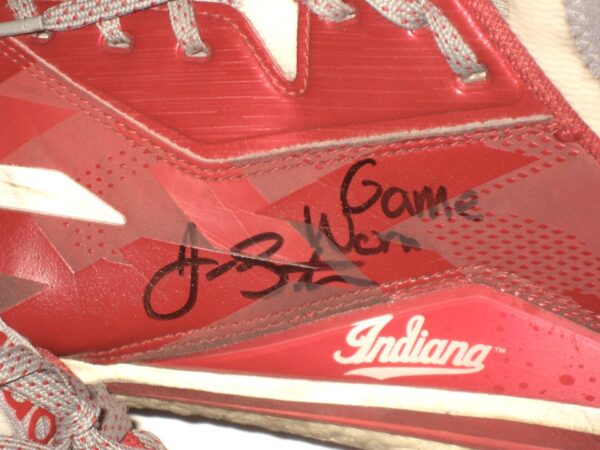 Jonathan Stiever Game Worn & Signed Indiana Hoosiers Team Logo Adidas Baseball Cleats