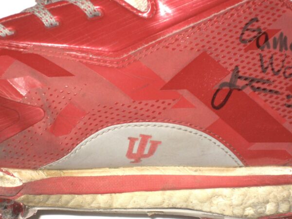 Jonathan Stiever Game Worn & Signed Indiana Hoosiers Team Logo Adidas Baseball Cleats