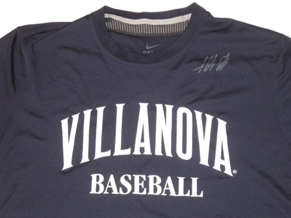 Hunter Schryver Team Issued & Signed Official Villanova Wildcats Baseball Nike Dri-Fit Shirt