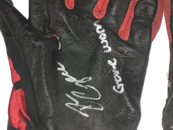 Drew Campbell Game Worn & Signed Official Louisville Cardinal Team Logo Adidas Adizero Gloves