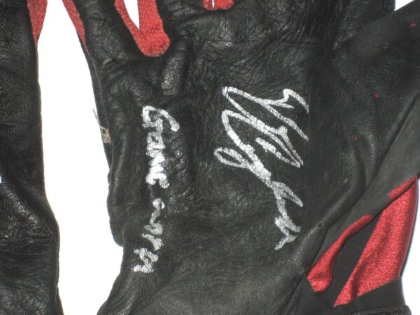 Drew Campbell Game Worn & Signed Official Louisville Cardinal Team Logo Adidas Adizero Gloves