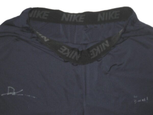 Drew Lugbauer Training Worn & Signed Official Blue Atlanta Braves Nike Shorts