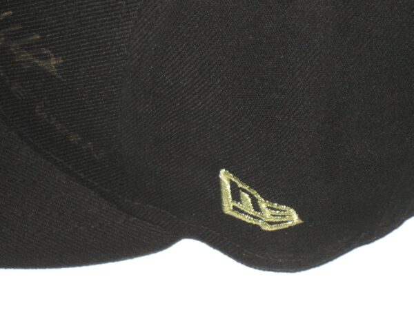 Hunter Schryver 2021 Game Worn & Signed Black Charlotte Knights Home New Era 59FIFTY Fitted Hat