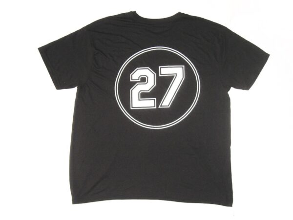 Hunter Schryver 2021 Practice Worn & Signed Black & White Chicago White Sox “27” Gildan XL Shirt