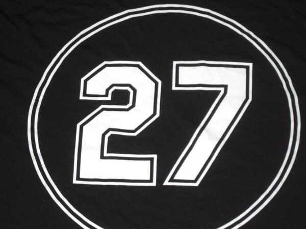 Hunter Schryver 2021 Practice Worn & Signed Black & White Chicago White Sox “27” Gildan XL Shirt