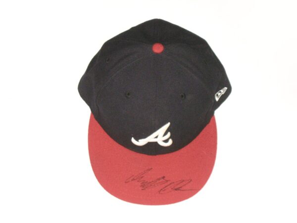 Indigo Diaz Spring Training Worn & Signed Official Atlanta Braves New Era 59FIFTY Fitted Hat