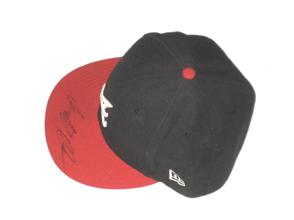 Indigo Diaz Team Issued & Signed GO BRAVES! Official Camo Rome Braves Hat  - Big Dawg Possessions