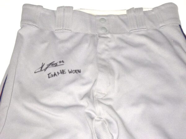 Kevin Josephina Rome Braves Game Worn & Signed Gray Authentic Majestic Pants