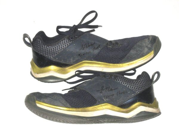 Luke Waddell Georgia Tech Yellow Jackets Training Worn & Signed Blue & Gold Adidas Shoes